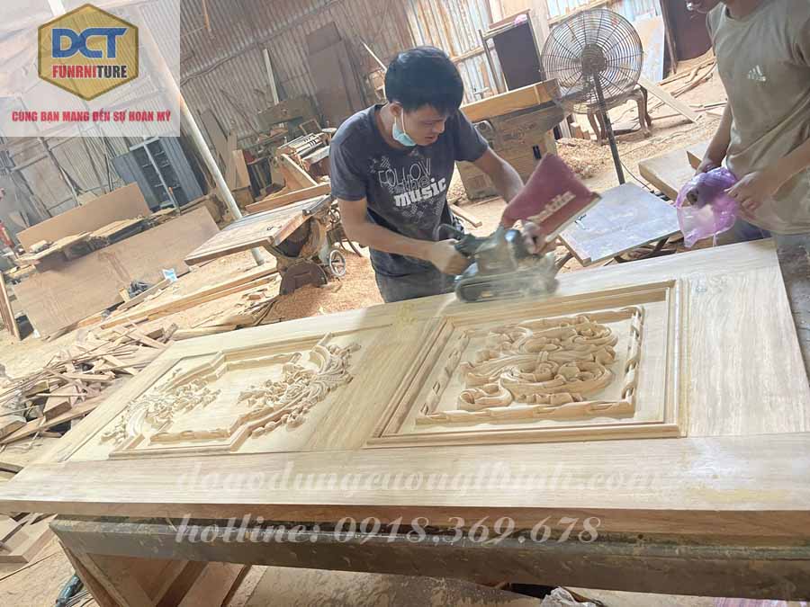 BỘ CỬA PHÒNG TÂN CỔ ĐIỂN GỖ GÕ ĐỎ CP47GD